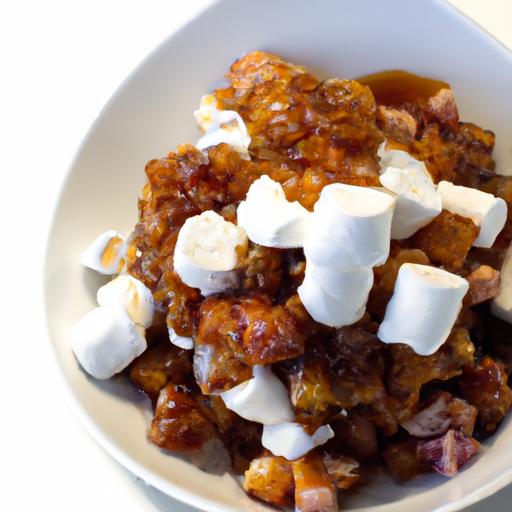 Sweet Potato Bliss: Candied Delights Topped with Marshmallows