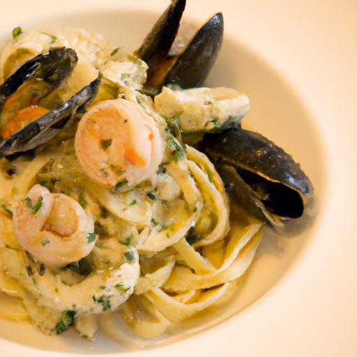 Savor the Creamy Delight of seafood alfredo Creations