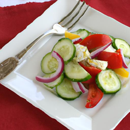 Fresh Flavors: Cucumber Tomato Salad with Tangy Feta Twist