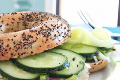 Refreshing Twist: The Classic Cucumber Cream Cheese Bagel