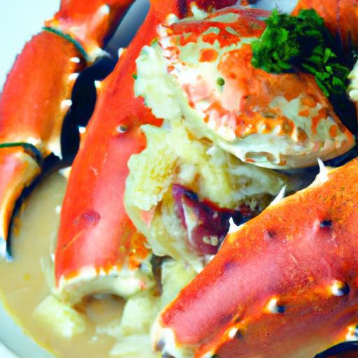 Succulent Baked Crab Legs in Rich, Golden Butter Sauce
