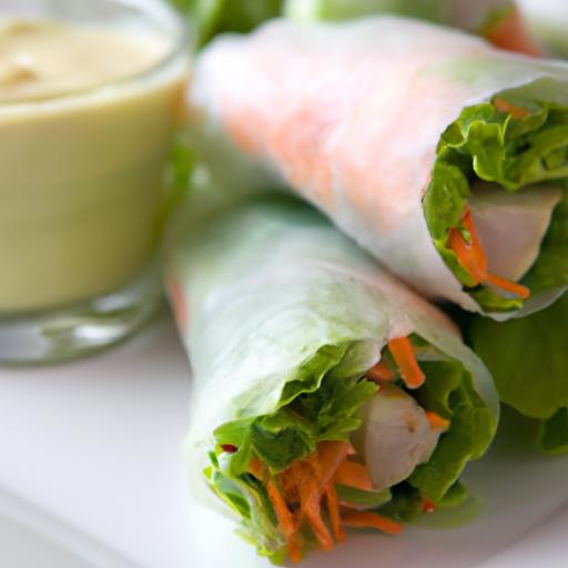 Fresh Vegan Spring Rolls with Creamy Peanut Dipping sauce