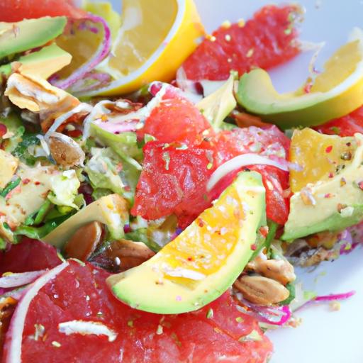 Zesty Avocado & grapefruit Salad: A Refreshing Twist